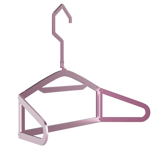 FoldNPack Foldable Hanger Black Brushed Metal