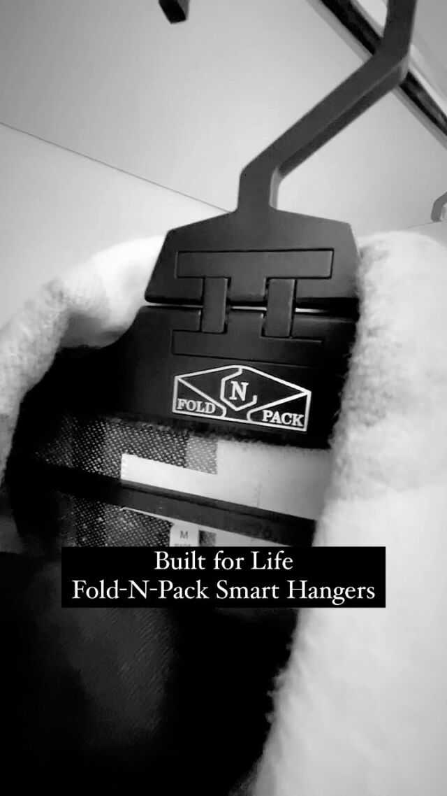 Fold-N-Pack Jet Black Smart Hanger